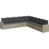  9-dijelni set vrtnih sofa od poliratana s jastucima svjetlosivi | shoptok.hr