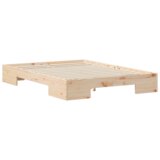 vidaXL Posteljni okvir Rjava 120 x 200 cm Trdna borovina | Shoptok.si