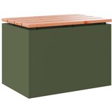 vidaXL Vrtna klupa Maslinovo zelena 60 x 40 x 43 cm Čelik | shoptok.hr