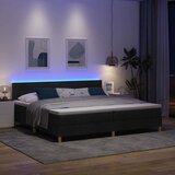  LED Box Spring Krevet s LED trakama Crna 200 x 200 cm tkanina | shoptok.hr