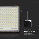  LED Spoljašnji solarni reflektor LED/30W/3,2V 4000K crna + daljinski upravljač | Eponuda.com