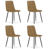 KARA stolica - smeđi baršun / crne noge x 4 | shoptok.hr