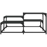  Stolić za kavu crni 87,5x87,5x40 cm od konstruiranog drva | shoptok.hr