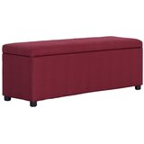  Klupa s pretincem za pohranu 116 cm crvena poliesterska | shoptok.hr