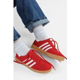 Shoeberry Women's Gazellyn Red-White Striped Flat Sneakers Cene