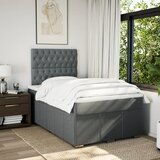  Krevet s oprugama i madracem tamnosivi 120 x 200 cm od tkanine | shoptok.hr