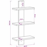  Zidna polica Hrast sonoma 30 x 13,5 x 64,5 cm Prerađeno drvo | shoptok.hr