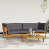  Jedinične vrtne Pallet sofe 2 Komad Prirodna i tamno siva | shoptok.hr