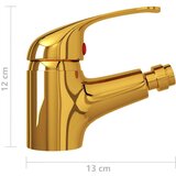 vidaXL Kopalniška mešalna armatura za bide zlata 13x12 cm | Shoptok.si