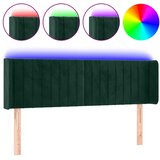  LED uzglavlje tamnozeleno 147x16x78/88 cm baršunasto | shoptok.hr