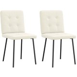 Maison Chic Jedilni stoli - Vzorci stoli 2 kosa krem žamet A320, (22031702) | Shoptok.si