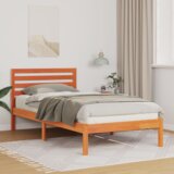  Konstrukcija postelje z vzglavjem Voskast rjav 100 x 200 cm, (5000124201) | Shoptok.si