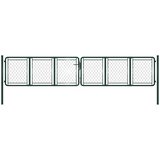 Vrtna vrata Čelik 400x75 cm Zelena | shoptok.hr