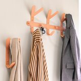 Spinder Design Rožnato-oranžen jeklen stenski obešalnik 66 cm Frondo – | Shoptok.si