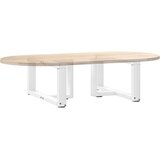  Noge za klubsko mizico v obliki črke T, 2 kosa, bele barve, 60x25x(30-31) cm, jeklo, (22123494) | Shoptok.si