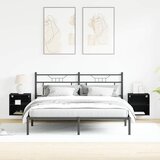  Floating Shelf with LED Light 2 pcs Crna 40 x 28,5 x 40 cm | Eponuda.ba