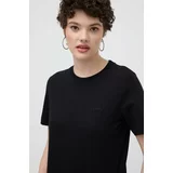 Superdry Bombažna kratka majica ženski, črna barva