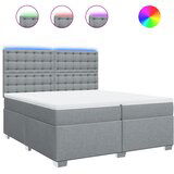  The Living Store Box spring postelja z vzmetnico svetlo siva 200x200 cm blago - Box Spring Postelja, (21457991) | Shoptok.si