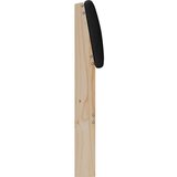  Tapecirani uzglavlje Crna 135 cm Čvrsto borovo drvo | shoptok.hr
