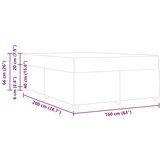  Krevetna konstrukcija Ostalo Plava 160 x 200 cm Baršun | shoptok.hr