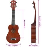  Set ukulelea Soprano s futrolom za djecu Natural 23 " | shoptok.hr