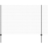 Euro ograda s postom 10 x 1,5 m Čelik premazan PVC-om Siva | shoptok.hr