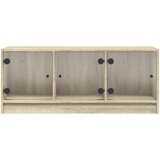 TV ormarić sa staklenim vratima boja hrasta sonome 102x37x42 cm | shoptok.hr