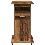  Predavalnica s kolesi iz starega lesa in inženirskega lesa, (22048565) | Shoptok.si