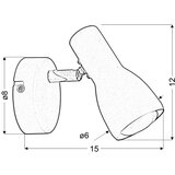 Candellux Stenska svetilka v mat srebrni barvi Picardo – | Shoptok.si