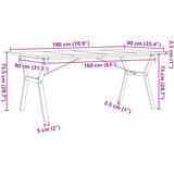  Blagovaonski stol Y-oblika 180x90x75,5 cm od borovine i čelik | shoptok.hr
