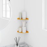 Lebdeća polica s policom s pohranom 2 pcs Žuta 15 x 15 x 2 cm | shoptok.hr