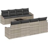  Set sofe s jastukom s jastukom 9 pcs Svijetlo siva poliratan | Eponuda.ba