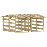 Pergole s krovom 4 kom 100 x 90 x 100 cm impregnirana borovina | shoptok.hr