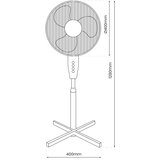  Stojeći ventilator STANDING 128 cm 45W | Eponuda.com