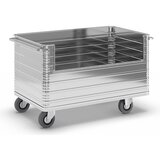 Zarges aluminijasti zabojni voziček, prostornina 945 l, z izrezom stranske stene globine 250 mm Cene