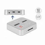 Delock Čitalec in presnemovalec diskov USB 3.2 Gen2 Tip C za M.2 NVMe PCIe+M.2 SATA SSD | Shoptok.si