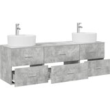  Set ormarića za kupaonicu 3 kom. Betonska siva 62,5 x 44,5 x 50 cm | Shoptok.si