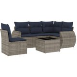  Vrtni set od 6 dijelova s jastucima, sivi poliratan Grey and blue | shoptok.hr