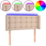 vidaXL LED posteljno vzglavje kapučino 83x16x78/88 cm umetno usnje | Shoptok.si