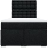  Krevet box spring s madracem crni 120 x 190 cm od tkanine | shoptok.hr
