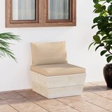 The Living Store Vrtni kavč iz palet srednji z blazinami impregnirana smrekovina - Srednji Kavč Iz Palet, (21472881) | Shoptok.si