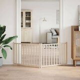 vidaXL Vrata za pse zložljiva 2 panela 160 cm trden les jelke | Shoptok.si