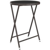 vidaXL 3-dijelni vrtni bistro set poliratan i kaljeno staklo smeđi | shoptok.hr