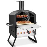  2-slojna peč za pico z rešetko za žar, kamnom za pico in lopatko za pico ter vodoodpornim pokrovom | Shoptok.si