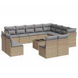  13-dijelni set vrtnih sofa s jastucima poliratan Bež | shoptok.hr