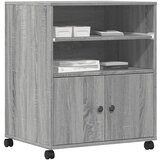  Stalak za pisač s kotačima siva boja hrasta 60 x 48 x 74 cm | shoptok.hr