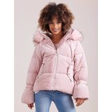 Yups Velour puffer jacket short pink | shoptok.hr