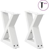  Noge za klub stolić 2 kom Bijele 40 x (30-31,3) cm Čelik | shoptok.hr