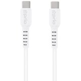 Prio High-Speed Charge & Sync USB C na USB C kabel 5A 2m bel | Shoptok.si