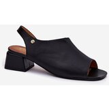 Maciejka Leather Women's Sandals On A Block | Shoptok.si